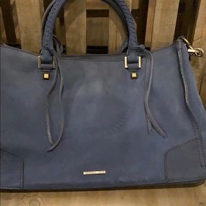 Blue suede purse